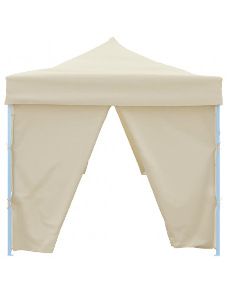 Tenda Pieghevole Pop-Up con 8 Pareti Laterali 3x9 m Crema