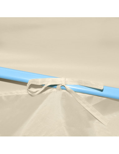 Tenda Pieghevole Pop-Up con 8 Pareti Laterali 3x9 m Crema