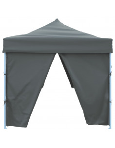 Tenda Pieghevole Pop-Up con 8 Pareti Laterali 3x9 m Antracite 2