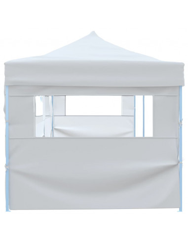 Tenda Pieghevole Pop-Up con 5 Pareti Laterali 3x9 m Bianca