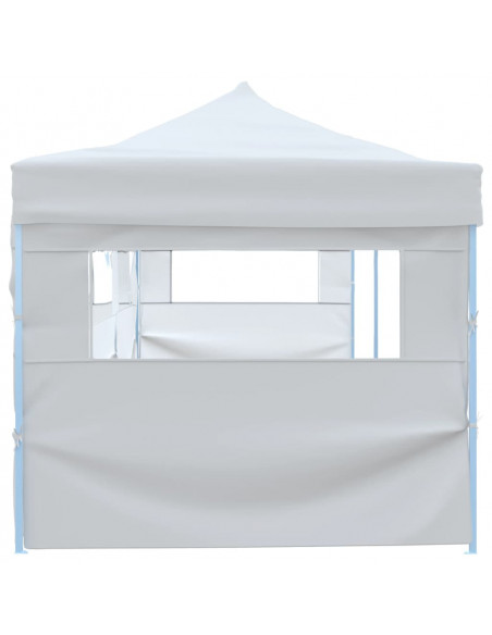 Tenda Pieghevole Pop-Up con 5 Pareti Laterali 3x9 m Bianca