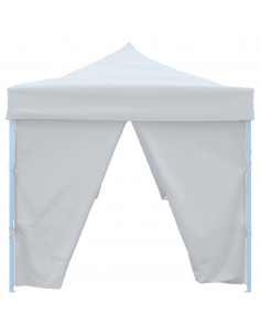 Tenda Pieghevole Pop-Up con 8 Pareti Laterali 3x9 m Bianca 2