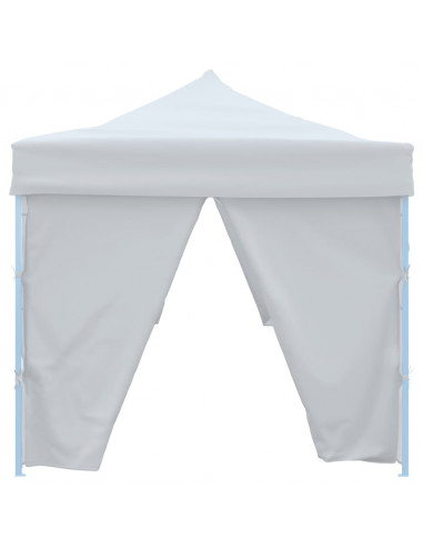 Tenda Pieghevole Pop-Up con 8 Pareti Laterali 3x9 m Bianca