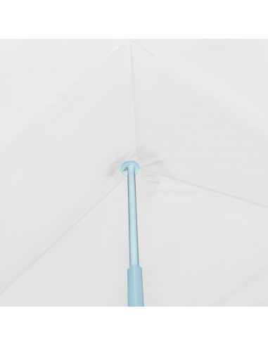 Tenda Pieghevole Pop-Up con 8 Pareti Laterali 3x9 m Bianca