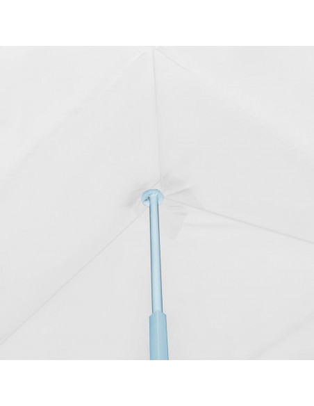 Tenda Pieghevole Pop-Up con 8 Pareti Laterali 3x9 m Bianca