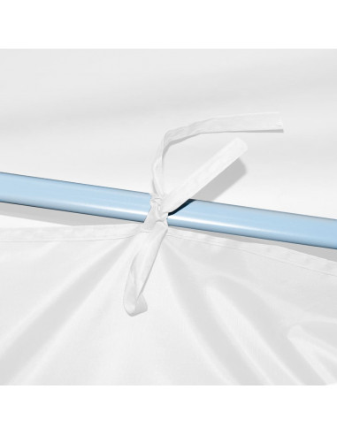Tenda Pieghevole Pop-Up con 8 Pareti Laterali 3x9 m Bianca