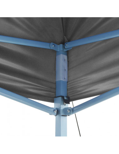 Gazebo Professionale Pieghevole 2 Pareti 2x2m Acciaio Antracite