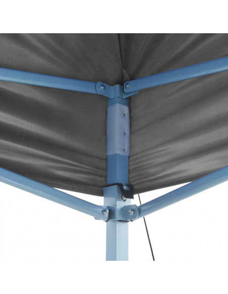 Gazebo Professionale Pieghevole 2 Pareti 2x2m Acciaio Antracite