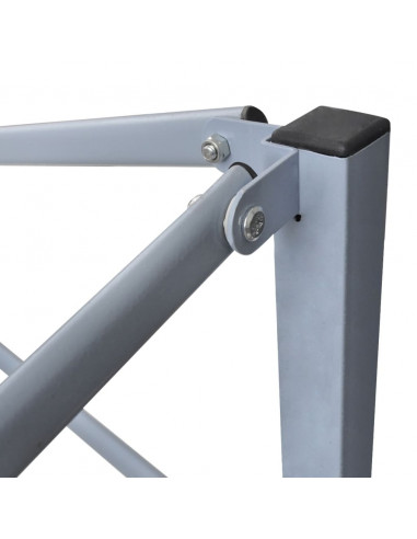 Gazebo Professionale Pieghevole 2 Pareti 2x2m Acciaio Antracite