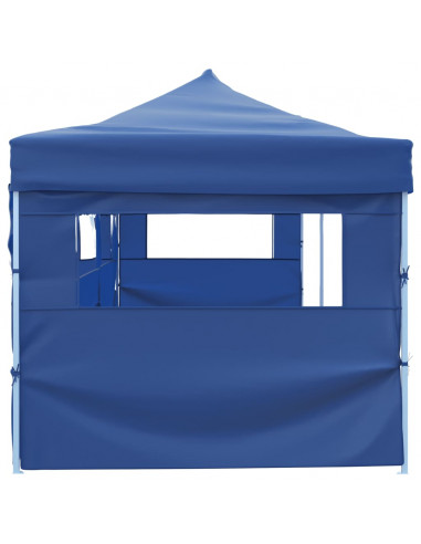 Tenda Pieghevole Pop-Up con 5 Pareti Laterali 3x9 m Blu