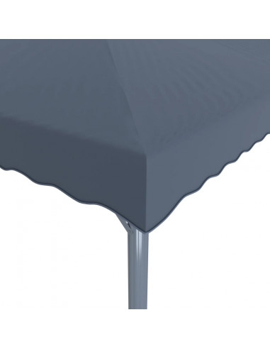 Gazebo con Stringa di Luci LED 300x300 cm Antracite Alluminio