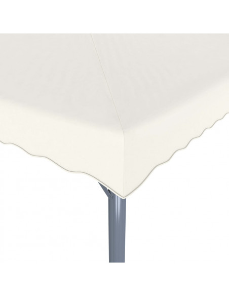 Gazebo con Stringa di Luci LED 300x300 cm Crema in Alluminio