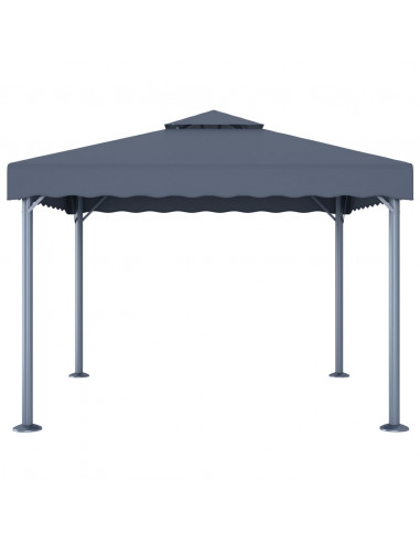 Gazebo 300x300 cm Antracite Alluminio