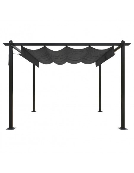 Pergola da Giardino con Tetto Retrattile 3x3 m Antracite