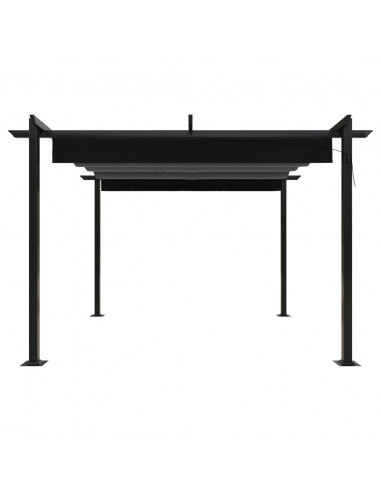 Pergola da Giardino con Tetto Retrattile 3x3 m Antracite