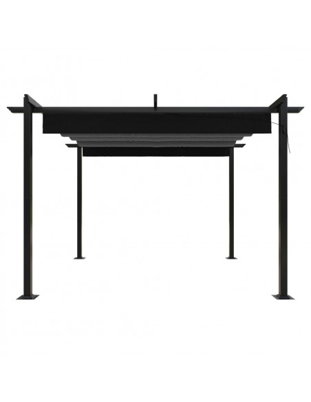 Pergola da Giardino con Tetto Retrattile 3x3 m Antracite
