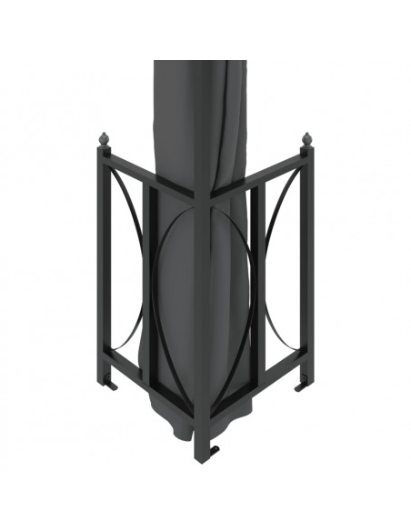 Gazebo con Teli Laterali e Doppio Tetto 3x4 m Antracite