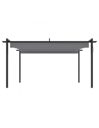 Pergola da Giardino con Tetto Retrattile 4x3 m Antracite