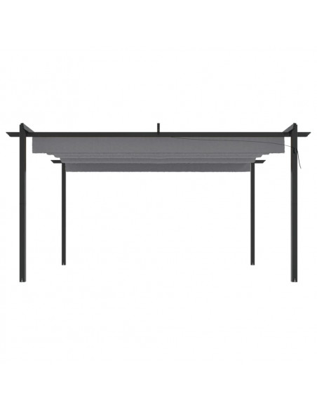 Pergola da Giardino con Tetto Retrattile 4x3 m Antracite