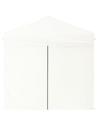 Tenda per Feste Pieghevole con Pareti Laterali Bianco 2x2 m