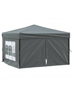 Tenda per Feste Pieghevole con Pareti Laterali Antracite 3x3 m 2