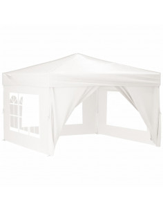 Tenda per Feste Pieghevole con Pareti Laterali Bianco 3x3 m 2