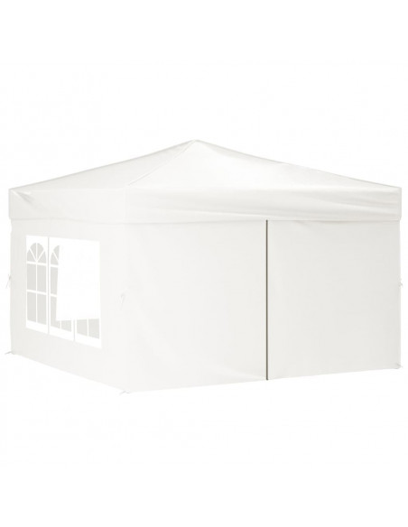 Tenda per Feste Pieghevole con Pareti Laterali Bianco 3x3 m