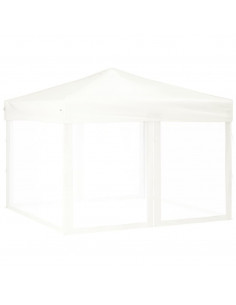 Tenda per Feste Pieghevole con Pareti Laterali Bianco 3x3 m 2