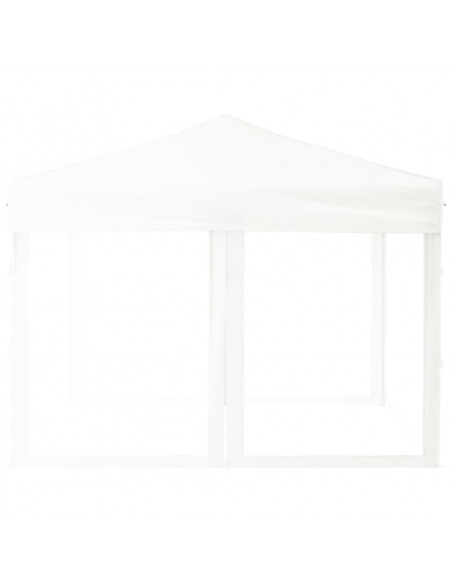 Tenda per Feste Pieghevole con Pareti Laterali Bianco 3x3 m