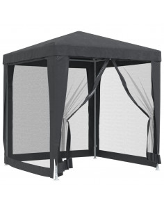 Tenda per Feste con 4 Pareti in Rete Antracite 2x2 m in HDPE 2