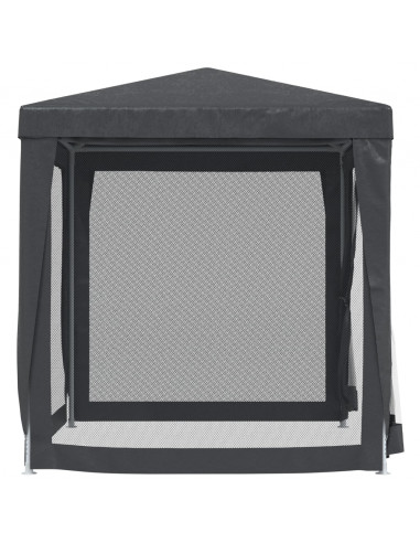Tenda per Feste con 4 Pareti in Rete Antracite 2x2 m in HDPE