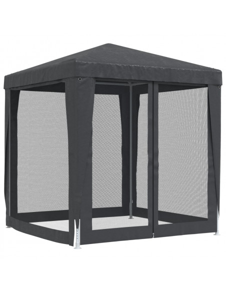 Tenda per Feste con 4 Pareti in Rete Antracite 2x2 m in HDPE
