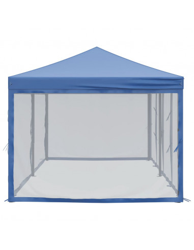 Tenda per Feste Pieghevole con Pareti Laterali Blu 3x6 m