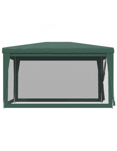 Tenda per Feste con 4 Pareti Laterali in Rete Verde 3x4 m HDPE