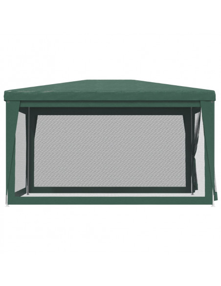 Tenda per Feste con 4 Pareti Laterali in Rete Verde 3x4 m HDPE