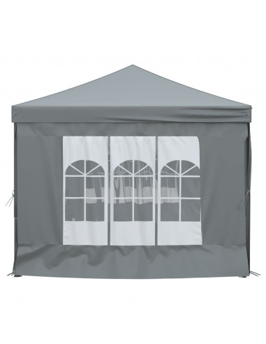 Tenda per Feste Pieghevole con Pareti Laterali Antracite 3x6 m