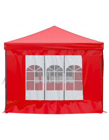Tenda per Feste Pieghevole con Pareti Laterali Rosso 3x6 m