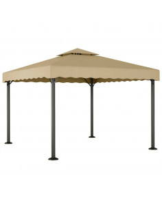 Gazebo Tortora 3x3 m Alluminio e Acciaio 2