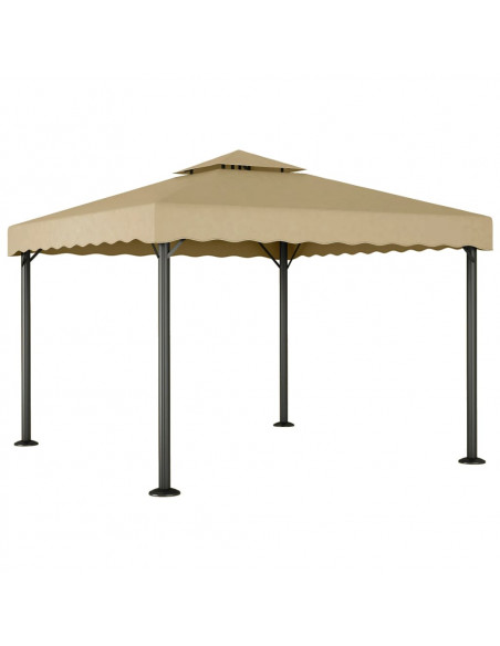 Gazebo Tortora 3x3 m Alluminio e Acciaio