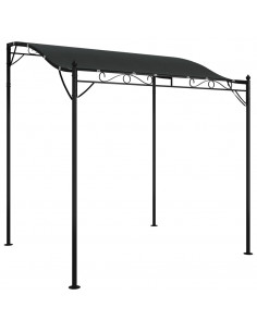 Tettoia Antracite 2x2,3 m 180 g/m² Tessuto e Acciaio 2