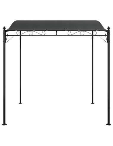 Tettoia Antracite 2x2,3 m 180 g/m² Tessuto e Acciaio