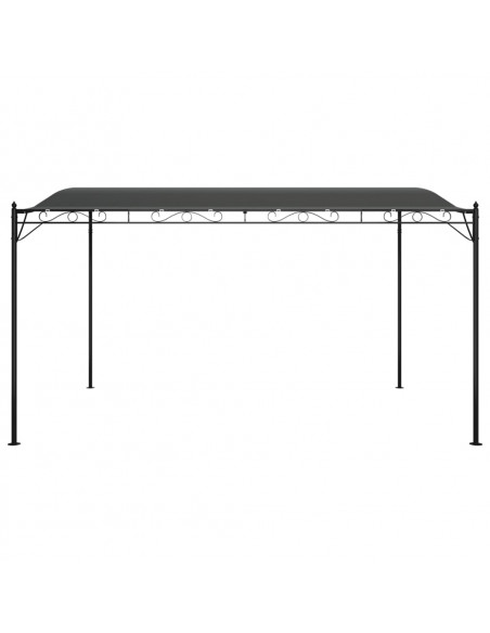 Tettoia Antracite 4x3 m 180 g/m² Tessuto e Acciaio