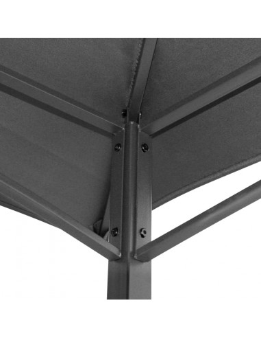 Gazebo Barbecue Ripiani Laterali Antracite 240x150x243 Acciaio