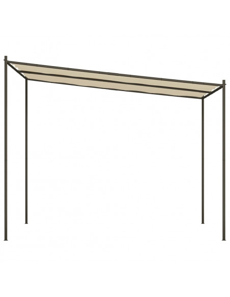 Gazebo Beige 3x3 m 180 g/m² Tessuto e Acciaio