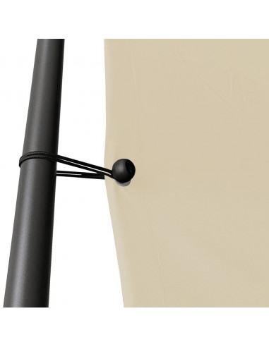 Gazebo Beige 3x3 m 180 g/m² Tessuto e Acciaio