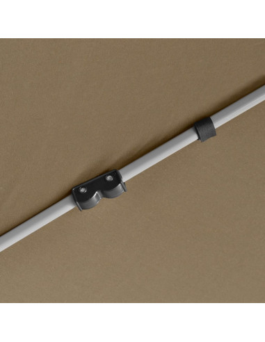 Tendone Esagono Pop-Up Pareti Laterali 3,6x3,1m Tortora 220g/m²