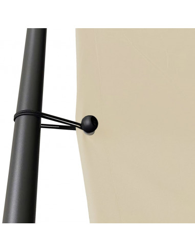 Gazebo Beige 4x4 m 180 g/m² Tessuto e Acciaio