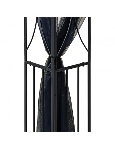 Gazebo con Pareti Laterali Antracite 400x300x270 cm Acciaio