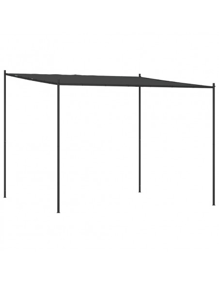 Gazebo Antracite 3x3 m 180 g/m² Tessuto e Acciaio