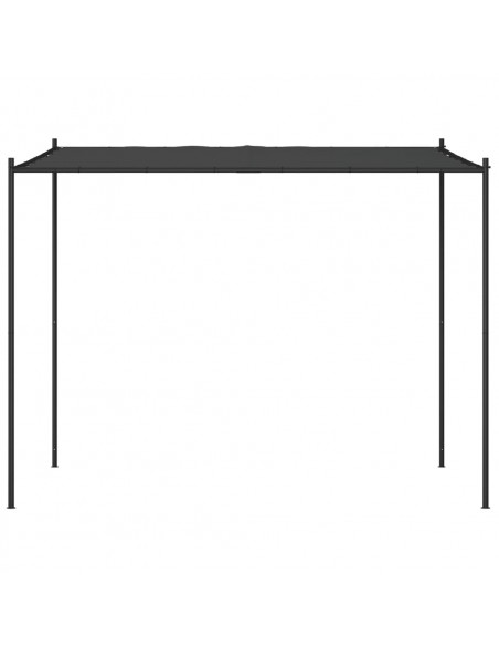 Gazebo Antracite 3x3 m 180 g/m² Tessuto e Acciaio